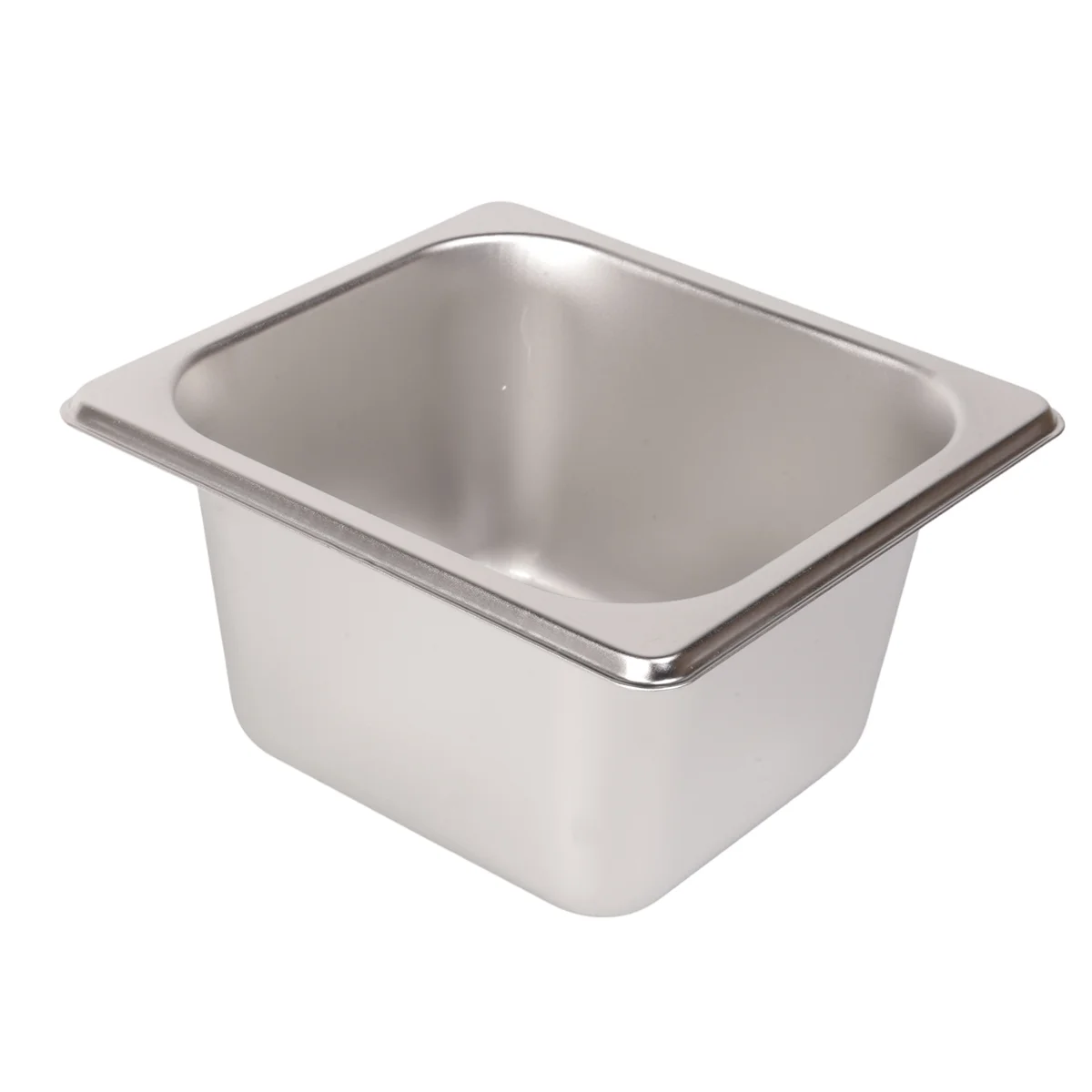 6 Pack Anti-Jam Slotted Hotel Pans with Lids, 1/6 Size 4 Inch Deep, Commercial 18/8 Stainless Steel Steam Table Food Pan 6