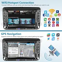 Autoradio 2 Din Android13 lecteur multimédia de voiture WIFI GPS Carplay Auto pour VW Skoda golf 5 6 touran passat Jetta 7 "autoradio 3
