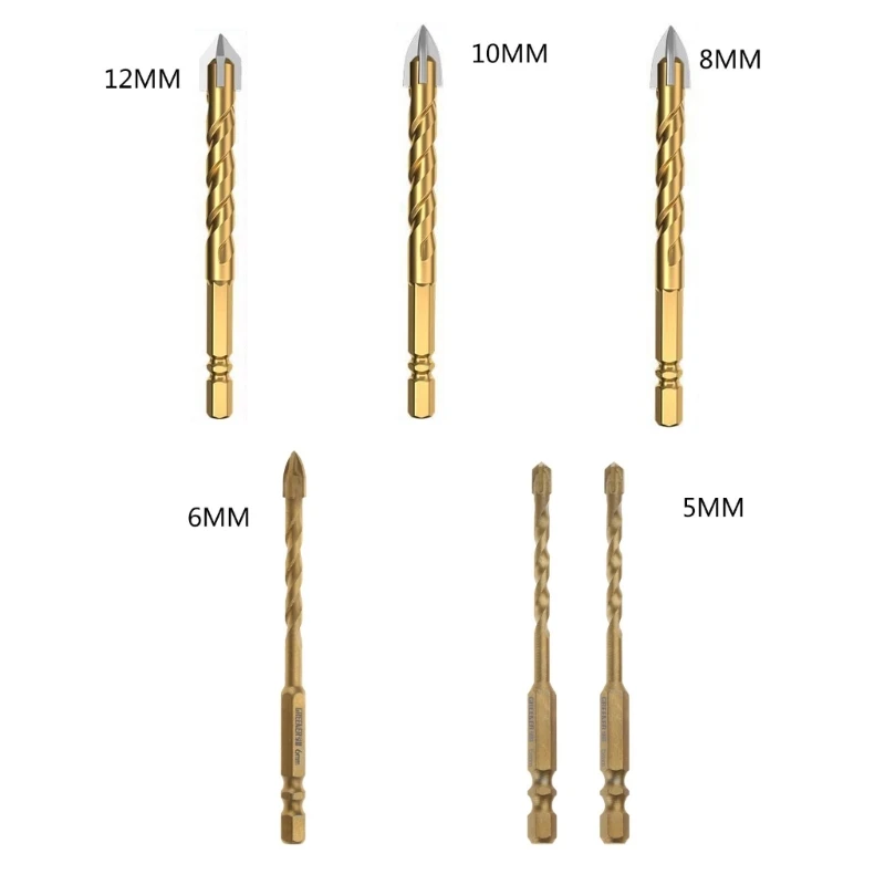 

Drill Bit 5/6/8/10/12mm Glass Drill Bit Ceramic Tile Cutter Power Tool Drill Bit Dropship