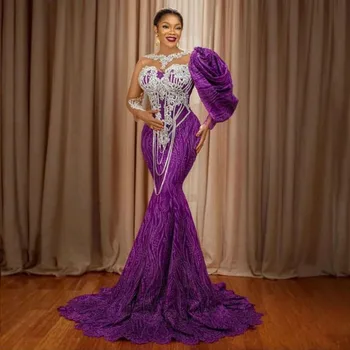 Alero Beaded Ruffles Mermaid Gown