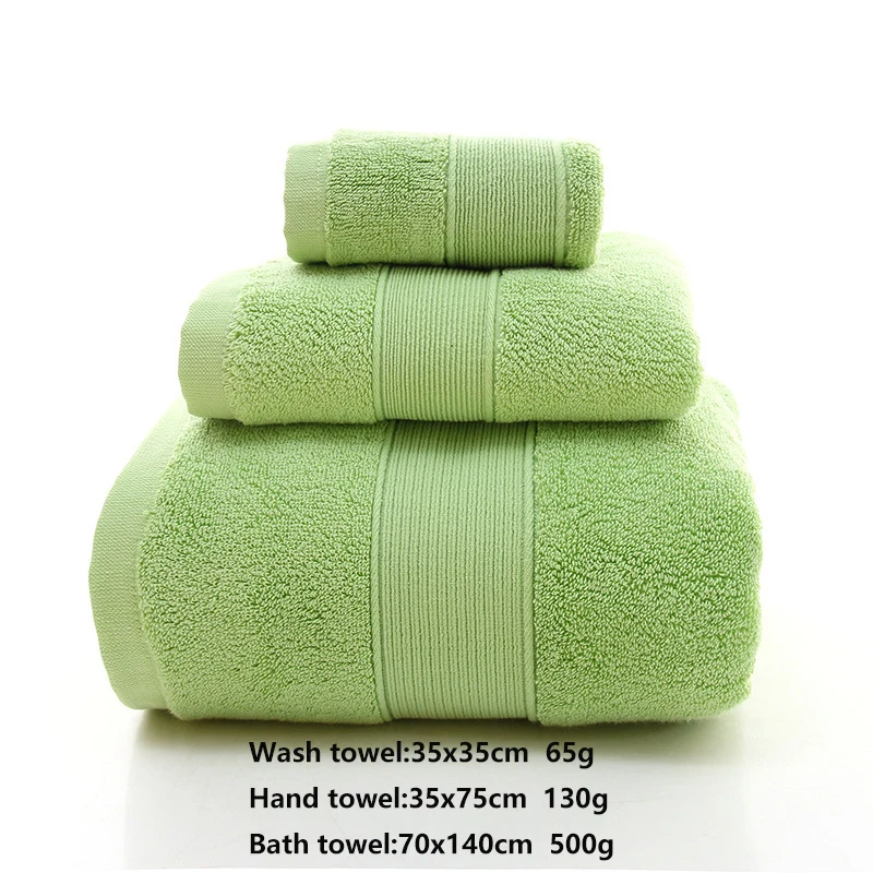 Bath Towels 100% Cotton Towels Set 3 pcs