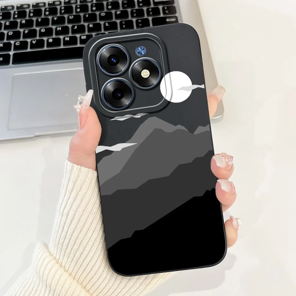 Elegant Printing Soft Silicone Lens Protective Cover Phone Case