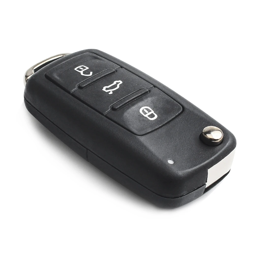 Premium Replacement Folding Car Key Shell Case - 3 Button Design