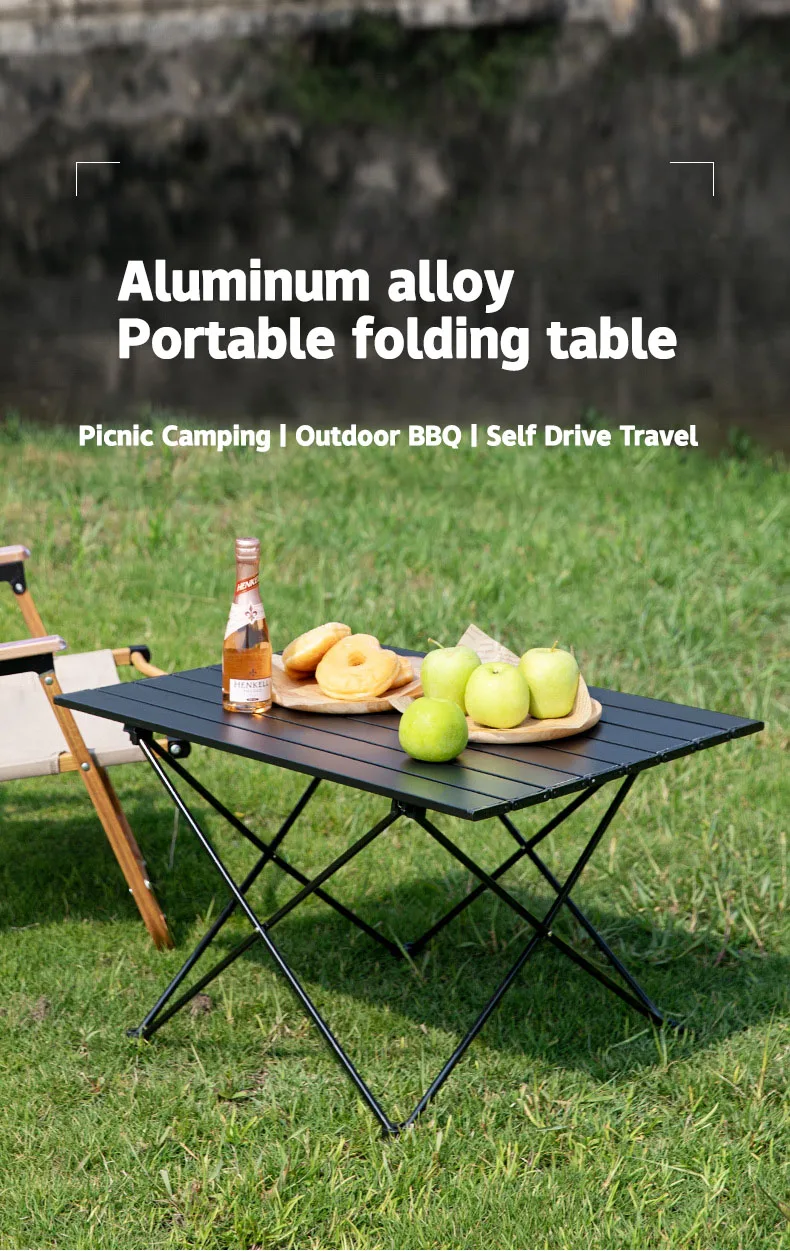 

New Ins Portable Outdoor Camping Travel Folding Table Buckle Fixation Is More Stable Aluminum Alloy With Strong Load Bearing
