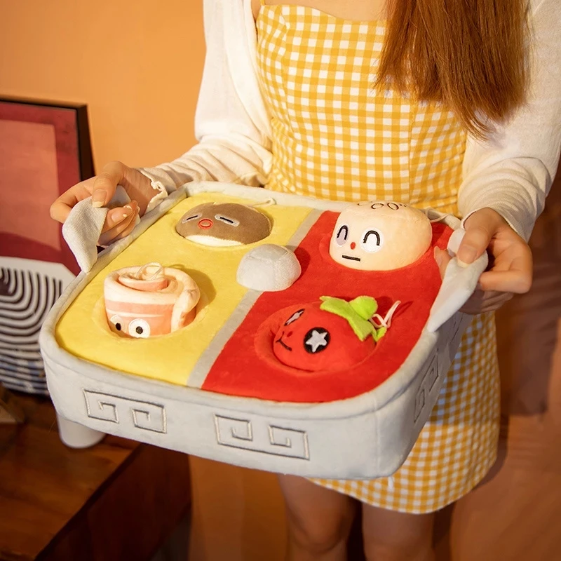 electric iron was every mini kitchen series of children s life in the electrical girl toys fashion girls plastic accessories Creative Funny Hot Pot Plush Toy Pretend Play Cooking Food Kitchen Soft Kids Toys Plushies Pillow for Girls Boys Children Gifts