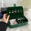 2025 Portable Jewelry Box Jewelry Organizer Display Travel Jewelry Case Boxes Button Leather Storage Chenille Jewelers Joyero 1