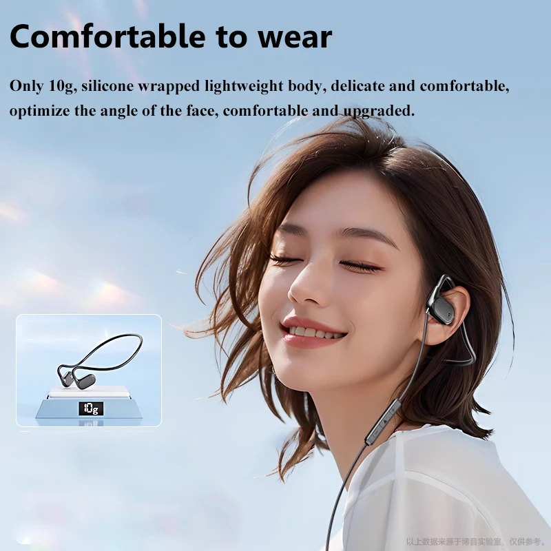 Wired Open Ear Headphones 3.5mm/IOS/Type-c Plug Hifi Sound Earphone with HD Call Microphone Air Conduction for Gaming Home Offic