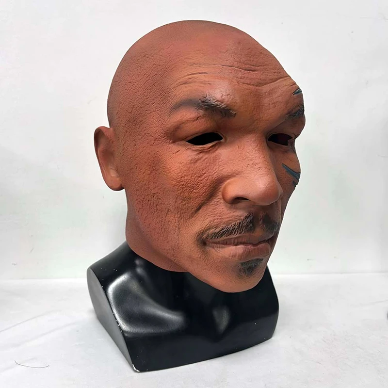 Mike Tyson Latexmaske, Kostüm, Party, Kostümzubehör, Halloween, Boxchampion, Mann, Kopf, Fans, Unterstützung, Cosplay, Erwachsene, Masken – Detail 7