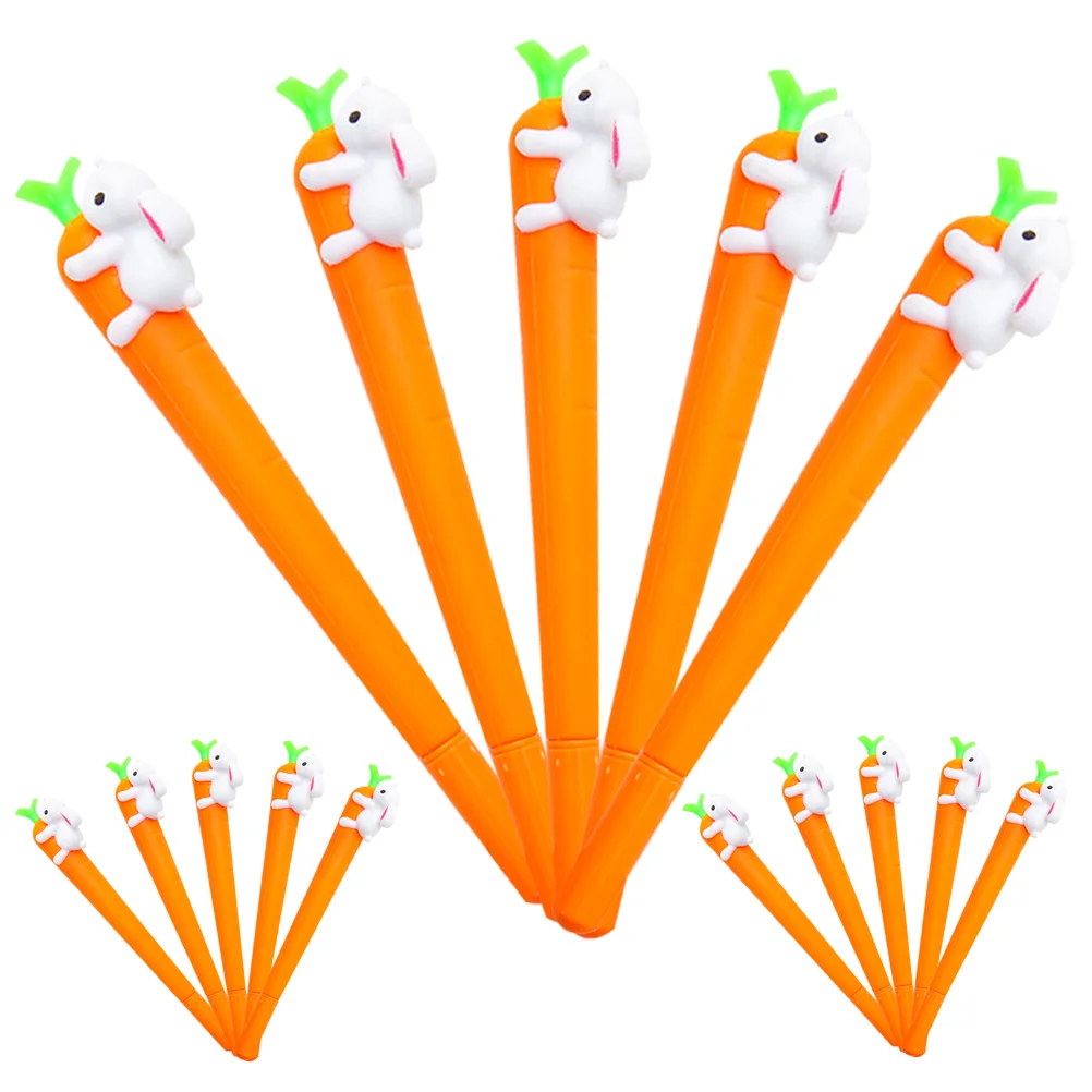 

24pcs Writing Pens Gel Ink Pens Carrot Shape Note Taking Pens for Office School