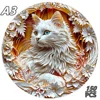 Cat A3 A4 A5 Wooden Puzzle for Adults Children Toys Wood DIY Crafts Round Shaped Holiday Gift Building Blocks Home Decorate 5