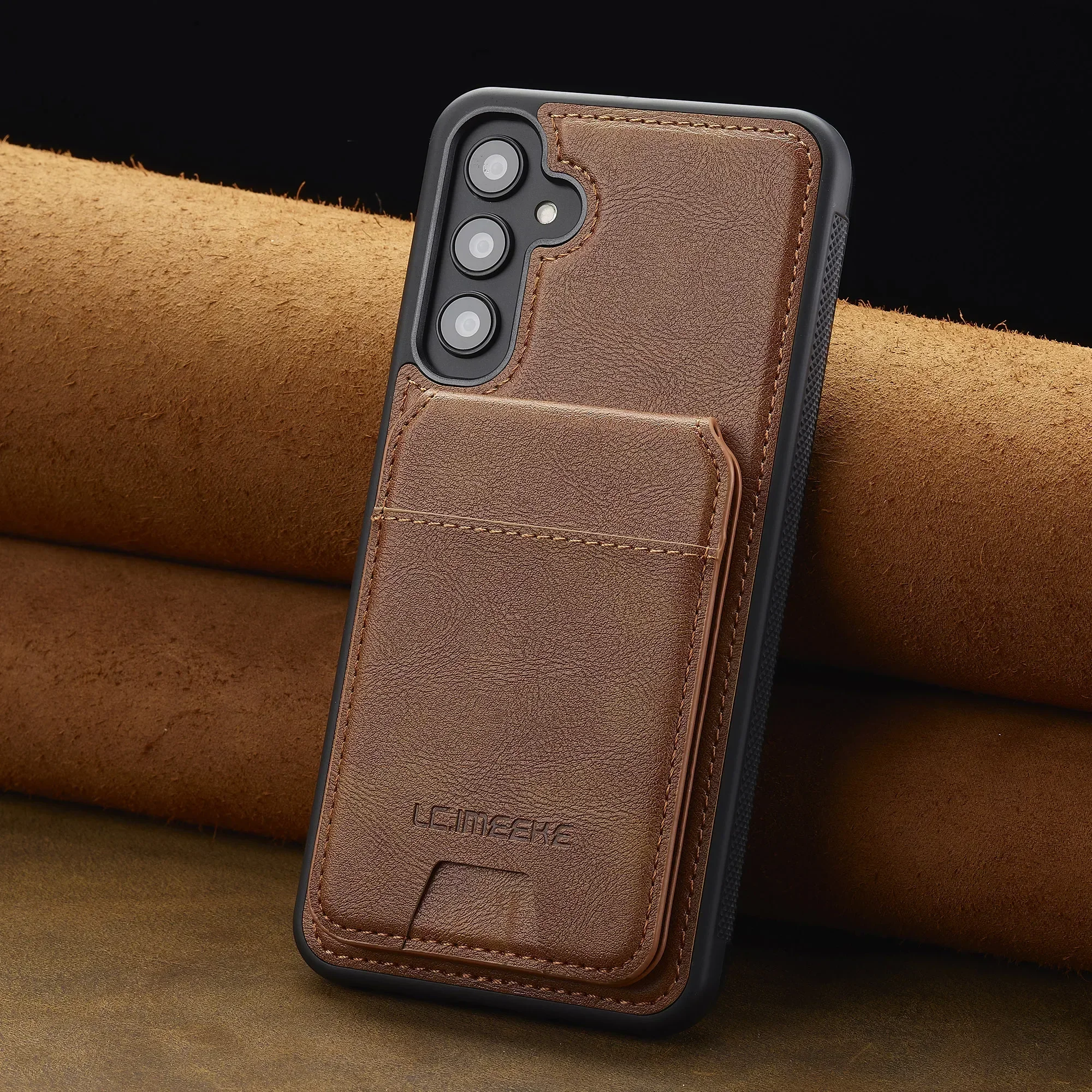 غلاف حماية محفظة جلدية قابلة للفصل مع حامل بطاقات...