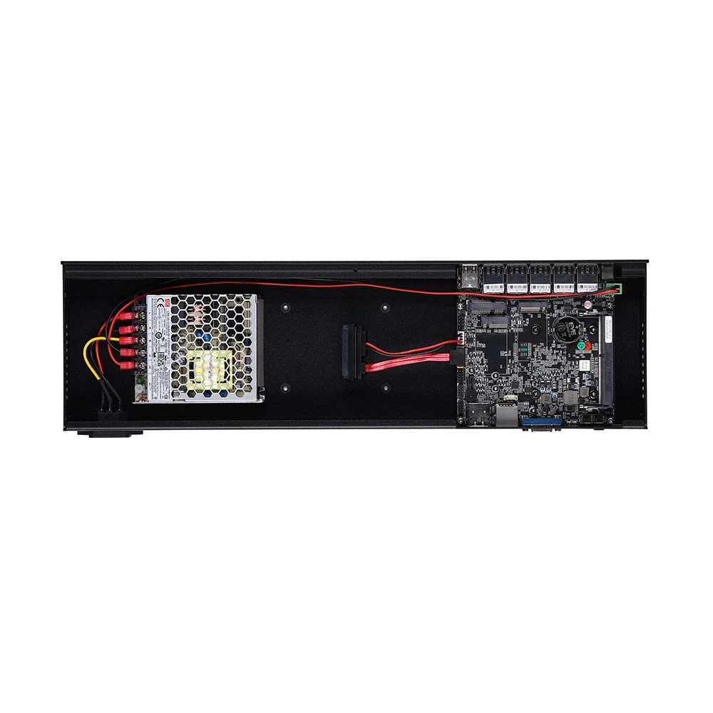 Qotom Mini PC Q10821G5-1U Computer Celeron J6412 Quad Core with 5x 2.5 Gigabit LAN Support 5G 4