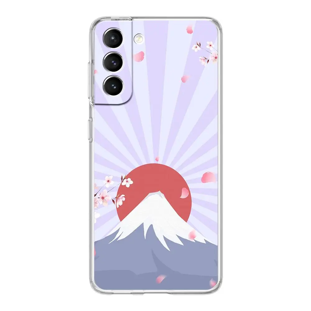 Cherry Blossom Mount Fuji Clear Phone Case