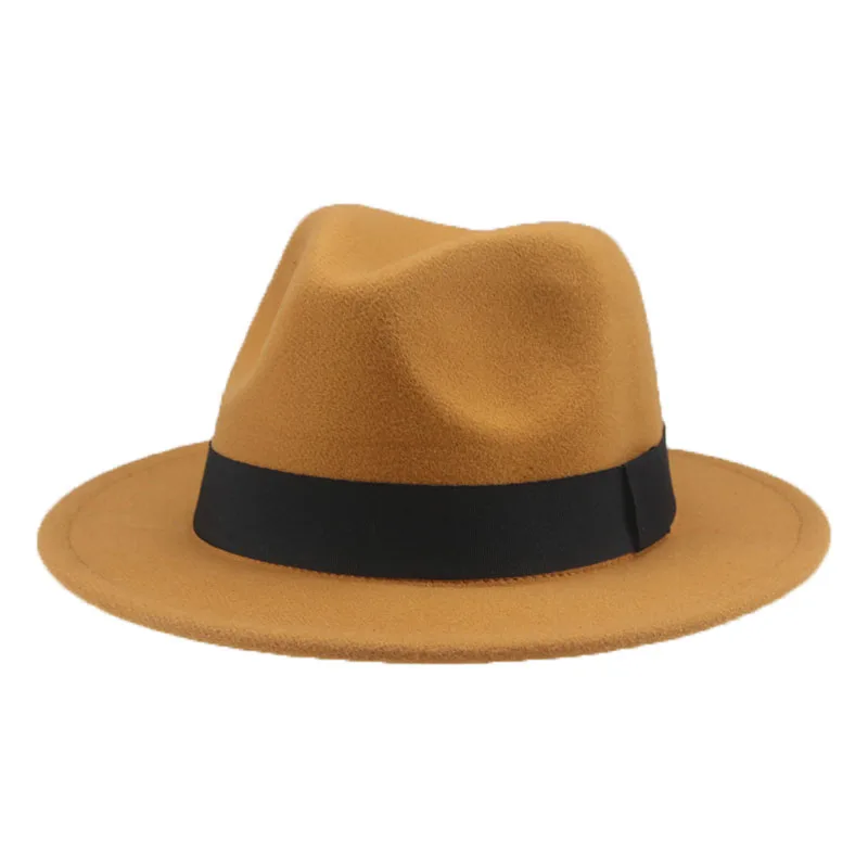 

Girls Hat Hats for Women Boys Hat Fedora Solid Band Casual Solid Khaki Black Autumn Winter Women's Hat Sombreros Chapeau Femme