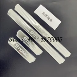 Stainless Steel Door Sill Protector Stickers - Scuff Plate (Silver)