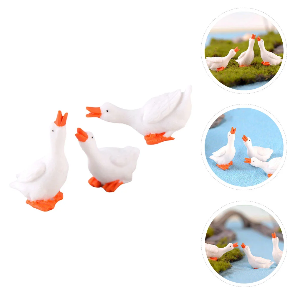 

9pcs Micro Goose Figurines Micro Moss Landscape DIY Ornament Mini Garden Decor