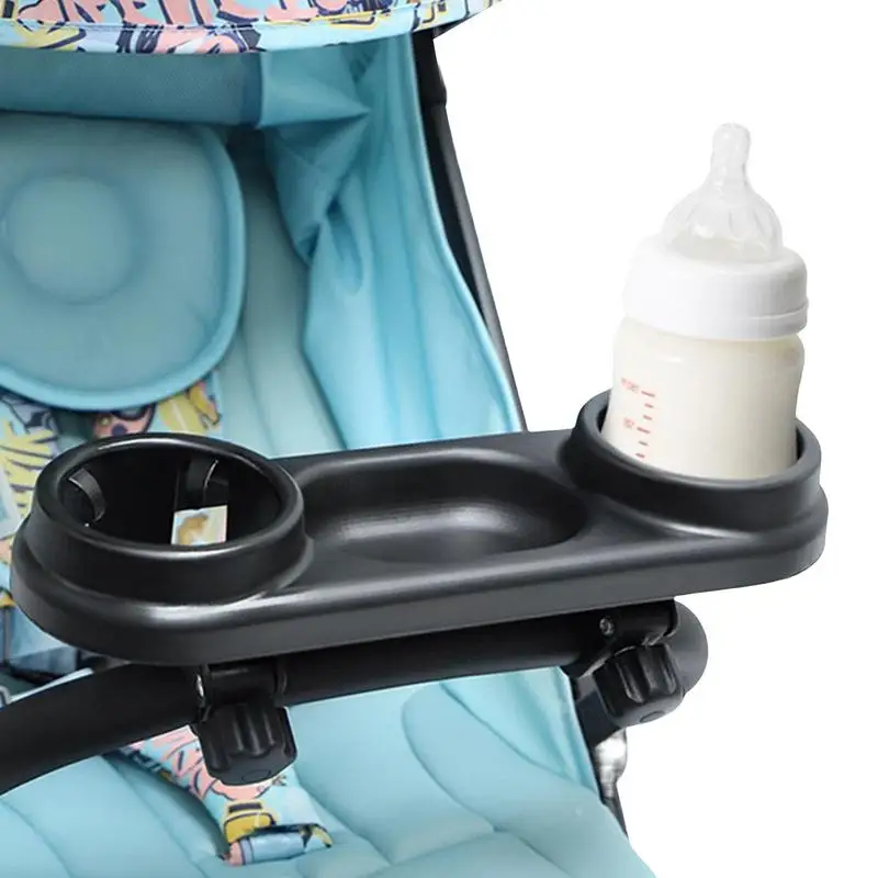 

Snack Tray For Strollers Stroller Caddy Organizer With Cup Holder Universal Stroller Snack Tray Attachment With Adjustable Clips