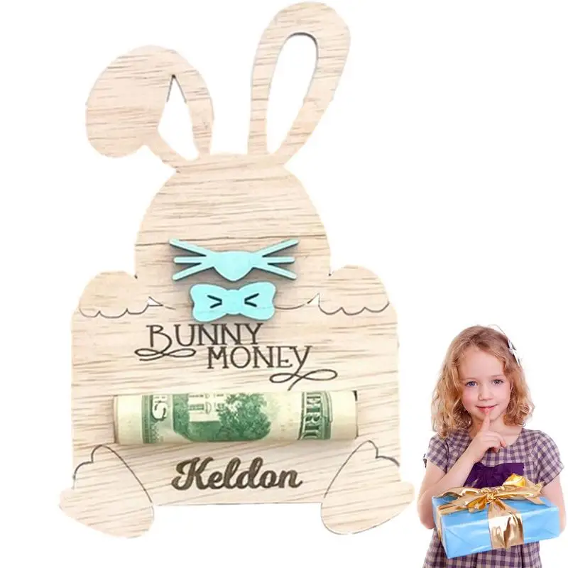 

Easter Money Holders Wooden Hang Ornament For Kids Boys Girls Children Cash Coin Money Saving Box DIY Party Pendant Decoration