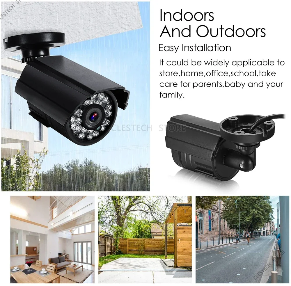 1200TVL HD CVBS Analog CCTV Camera Compatible TV Mini Outdoor IP66 Waterproof with Night Vision IR-CUT Audio Simple Quick Setup 5