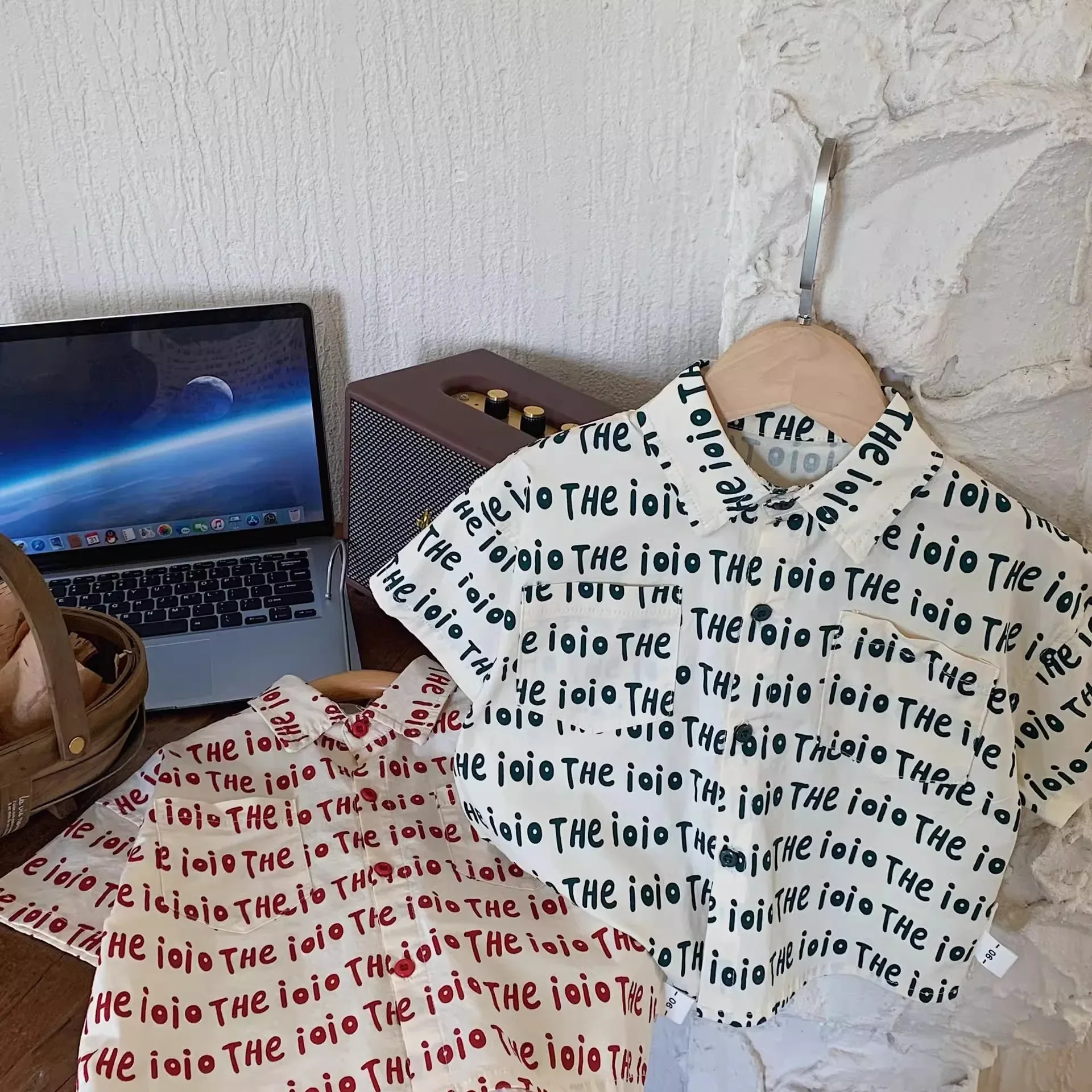 Boy's Short Sleeve Cartoon Shirt Thin Breathable Casual Floral Print Children's Wear Comfortable Lightweight Summer Top