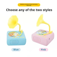 Kids Gramophone with 96 Learning Cards,Toddler Gramophone,Kids Phonograph,Toddler Record Player,Musical Sensory Toy Listen with 2