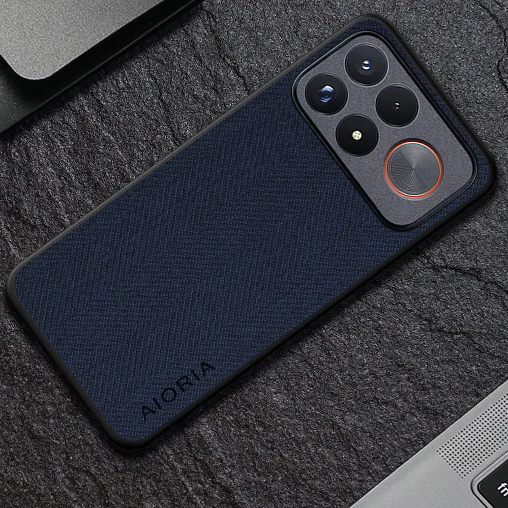 Luxury Textile Leather Skin Phone Cover - Soft Case Coque