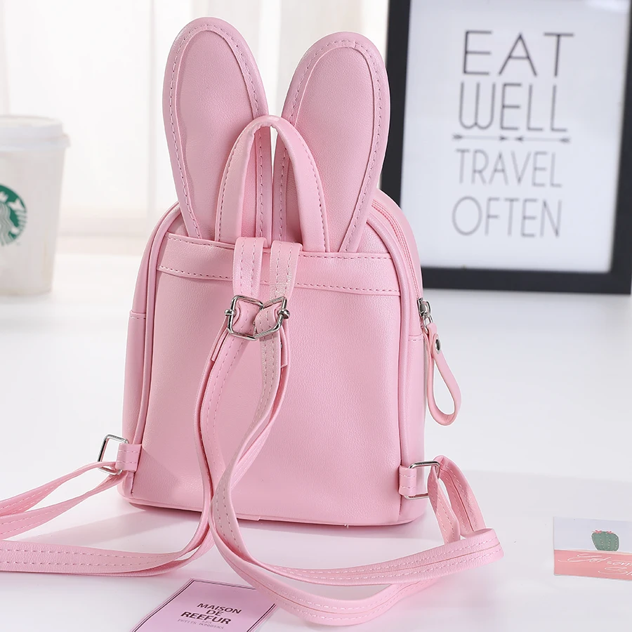 Girl's backpack, fashionable sequins, cute rabbit, mini backpack for children, casual outing 2