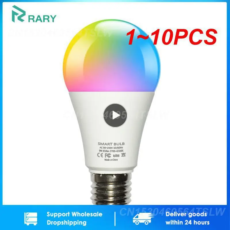 

1~10PCS Tuya Wifi/ Smart Bulb Alexa Led Lamp E27 RGB Smart Light Bulbs 110V 220V Smart Lamps For Assisatnt Smart