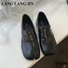 Women Flats Tabi Ninja Moccasins Round Split Toe Shallow Lazy Slip On Slingback Mules Leather Shoes Soft Loafers Slip On  Ballet 2