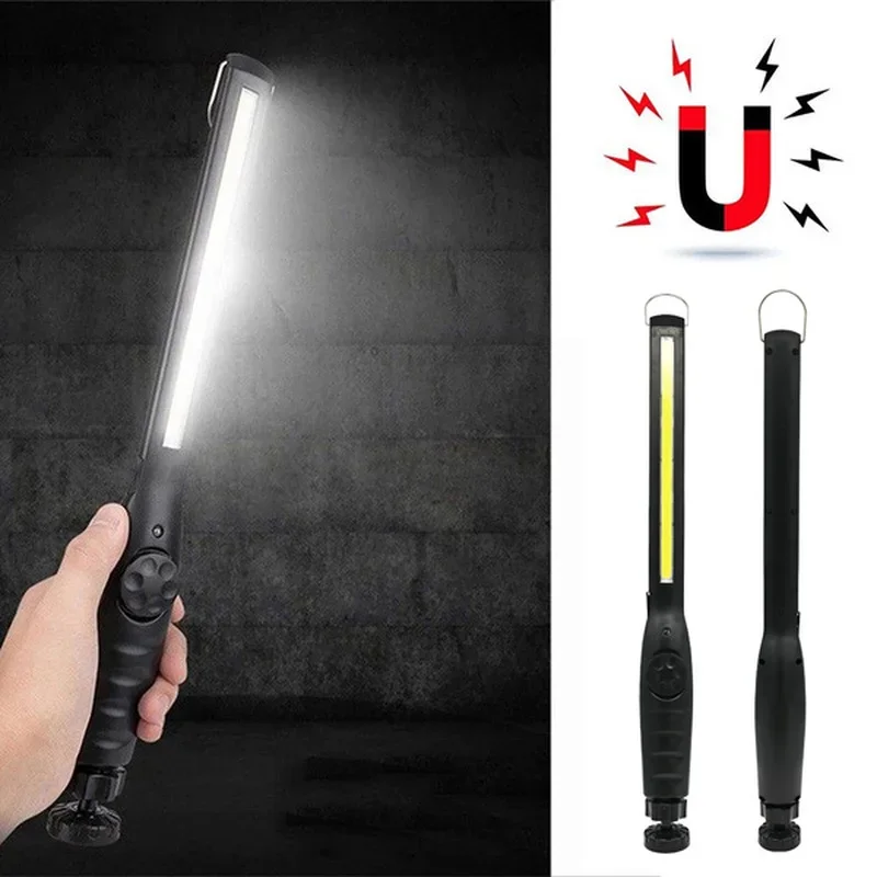 Lampada Da Lavoro A Led Ricaricabile Con Luce Da Lavoro Cob Con Base Magnetica 360 Luce Di Ispezione Rotante Per Riparazione Auto Uso Domestico Offici