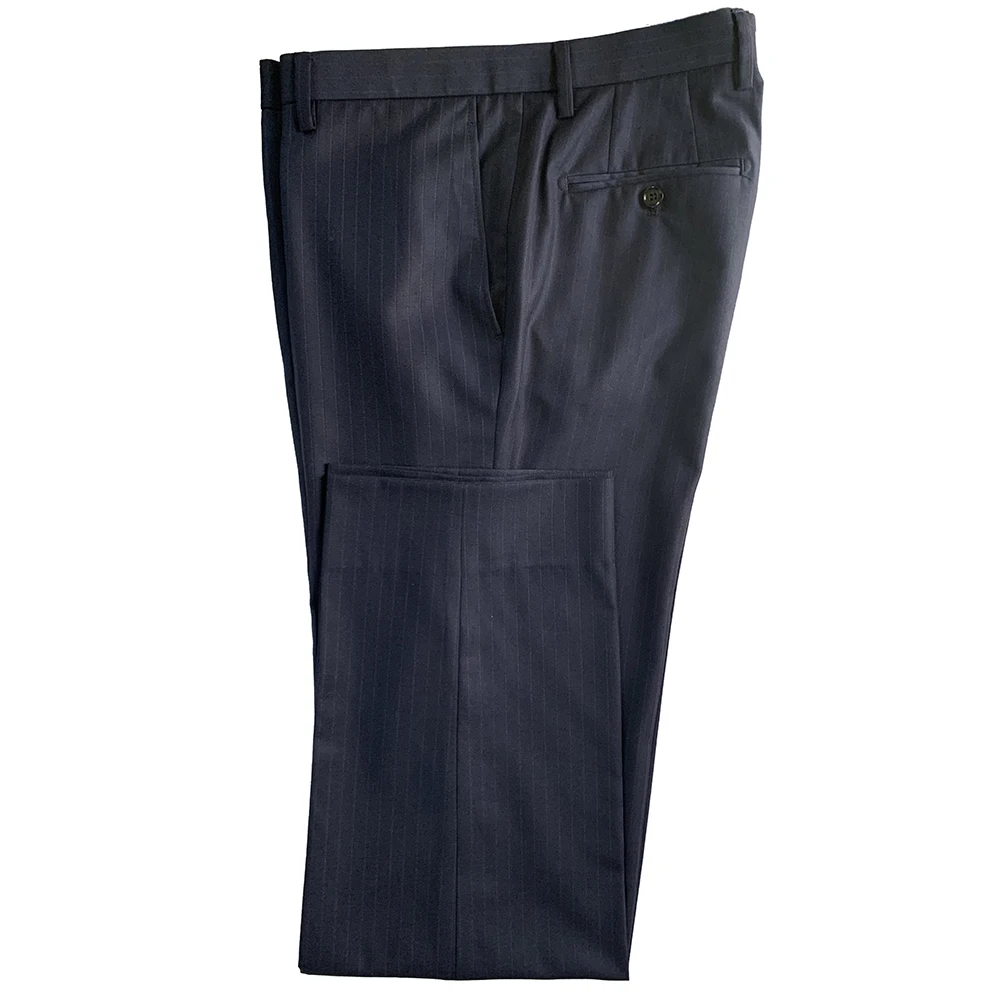 Custom Made Navy Chalk Stripe Mens Pants Pants Men Mens Dress Pants Men Suit Pants For Wedding Tailored Mens Designer Clothing