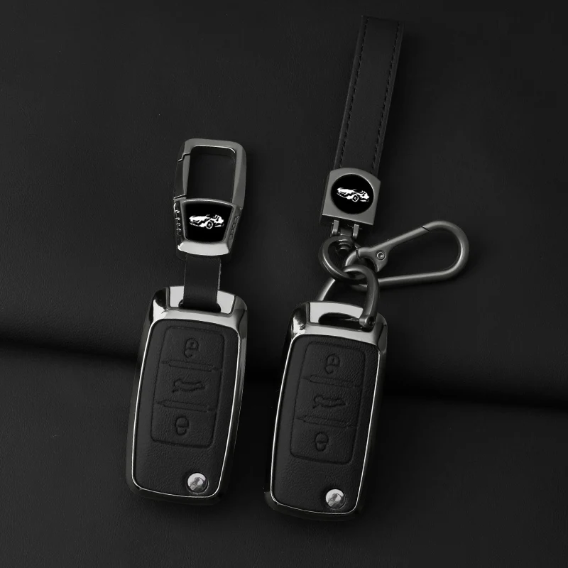 Key Case Car Metal Key Case Cover Shell Fob For VW Volkswagen Polo Tiguan Passat Golf Jetta Lavida Skoda Octavia Shell Accessories