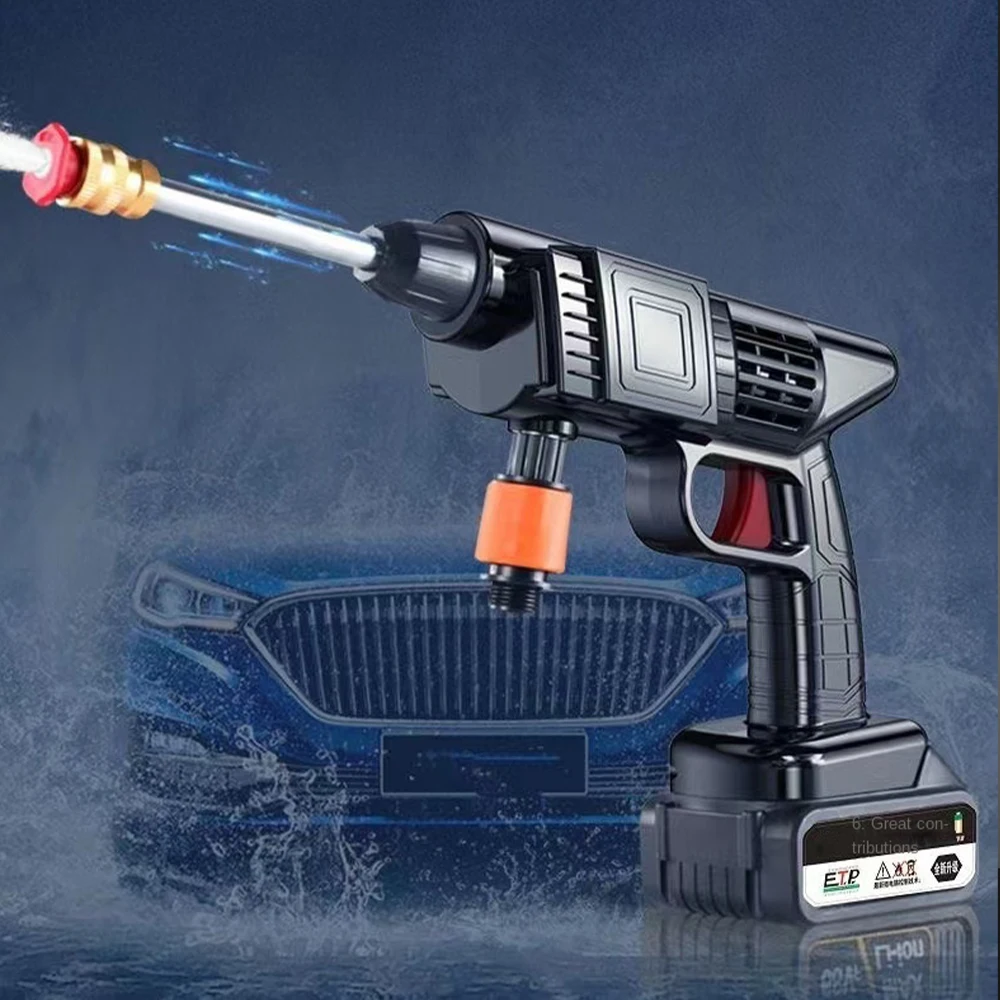 Electric Portable Car Washer Household Wireless Car Wash Gun Lithium Car Wash Gun Gigh Pressure Car Wash Water Gun 6