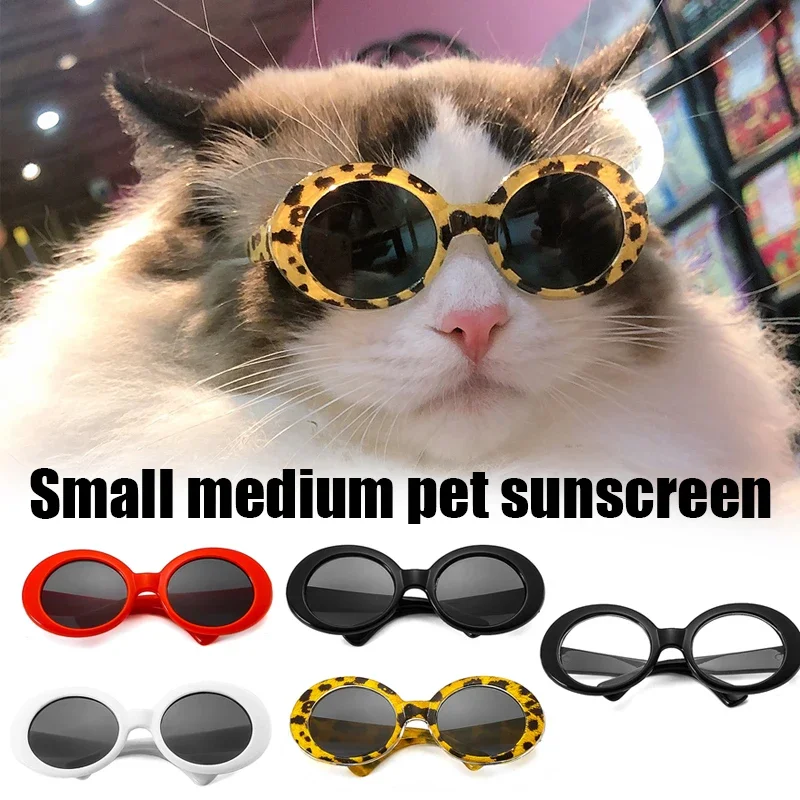 

Cat Glasses Cool Pet Small Dog Fashion Round Glasses Pet Product For Little Dog Cat Sunglasses For Photography Pet Accessories