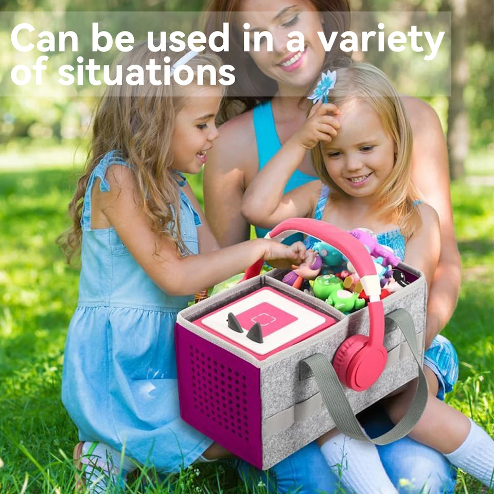 Coffret de démarrage avec mallette de transport et figurines Tonies, sac pliable en feutrine pour accessoires Toniebox_voghion.com