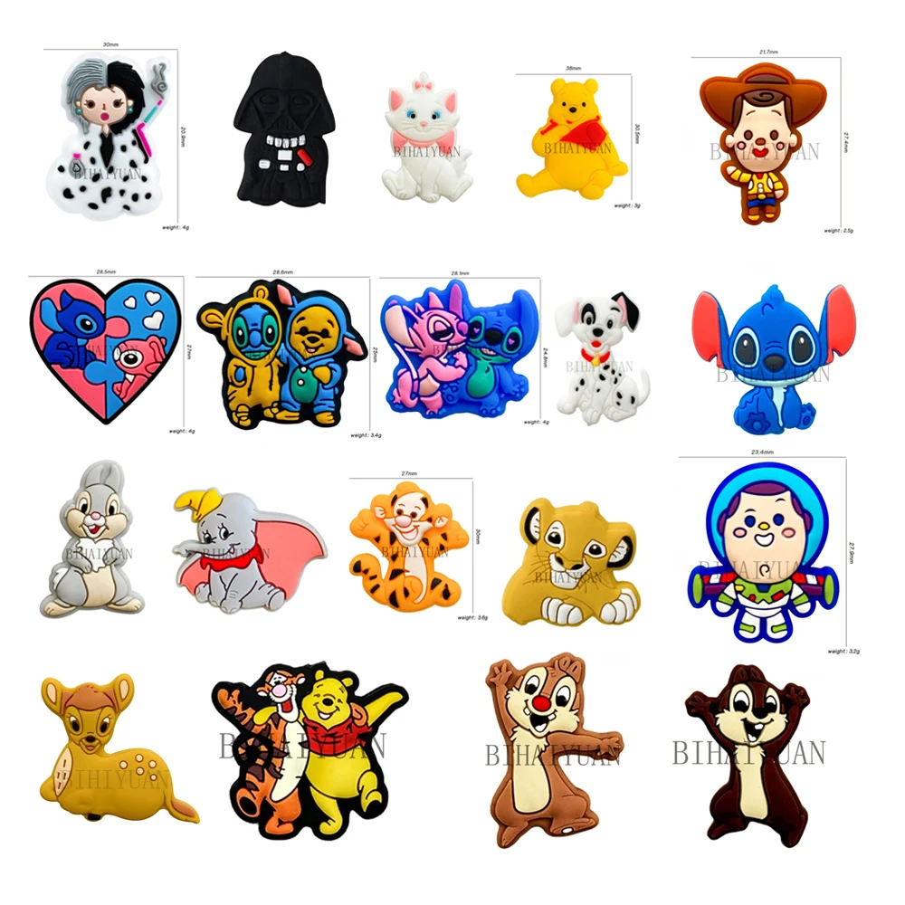 10pcs Disney princess stitch marie cat focal lion king Teether Jewelry Beads Food Grade Silicone Beads for pen Pacifier Chain jewelry making supplies