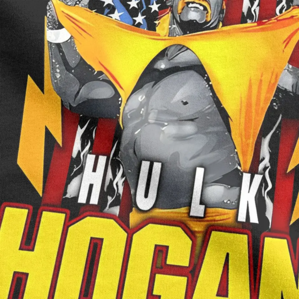 T-shirt Hulk Hogan Hulkamania Unisexe - 100% Polyester - Style Streetwear Décontracté - Plusieurs Tailles