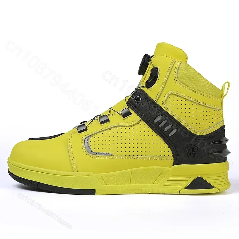 Motorcycle Boots Men Biker Shoes Moto Sneaker Microfiber Leather Adventure Motocross Shoes Anti-slip Motorcycle Equipment