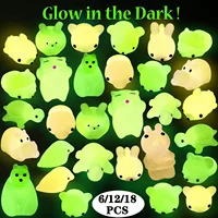 6/12/18 Pcs Luminous Mochi Squishies, Mochi Squishy Animals Stress Toys, Mini Stress Relief Toys Mochi Animals Toys Kawaii 1