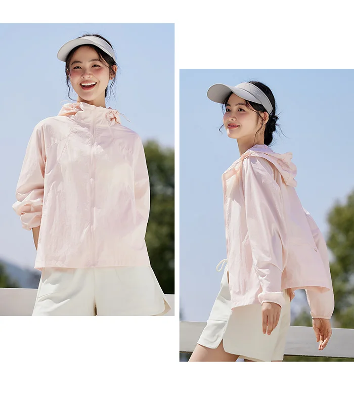 Jacket Women Splicing Mesh Hooded Jacket Loose Summer New Texture Cooling Sunscreen Clothes Hundred