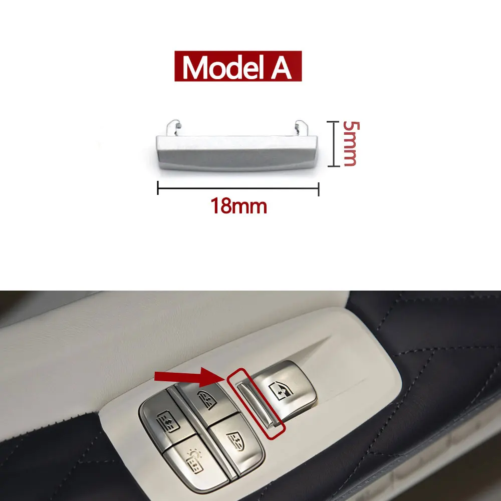 Innen Auto Links Rechts Tür Fensterheber Schalter Taste Chrom Streifen Trim Ersatz Für BMW 7er G11 G12 5GT F07 X5 F15 – Detail 6