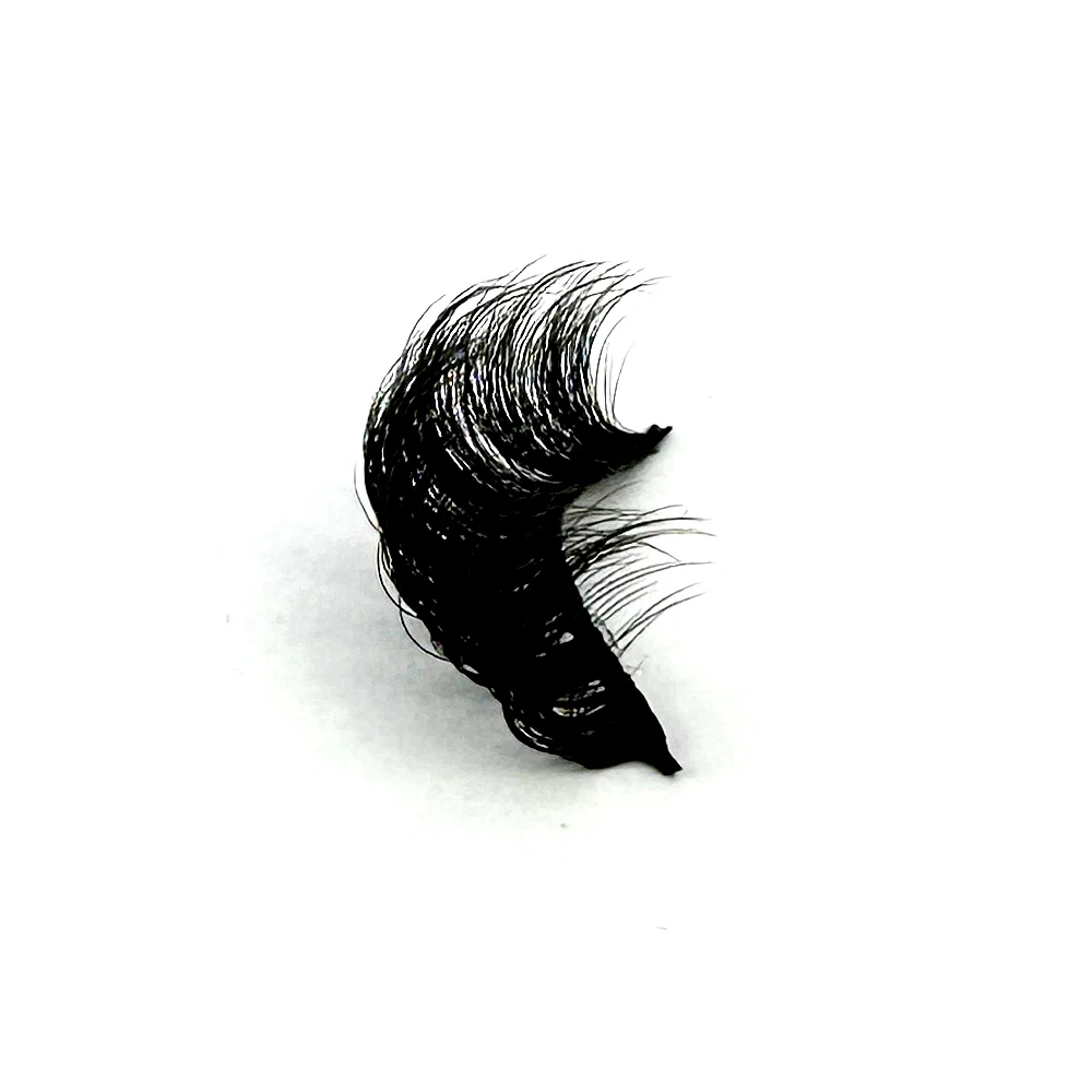 Katzenaugen-Wimpern, 3D, natürliche falsche Wimpern, D-Locken, flauschig, weich, Kreuz, 5 Paar, Manga-Wimpern, Wispy, natürliche Wimpernverlängerung, Make-up – Detail 30
