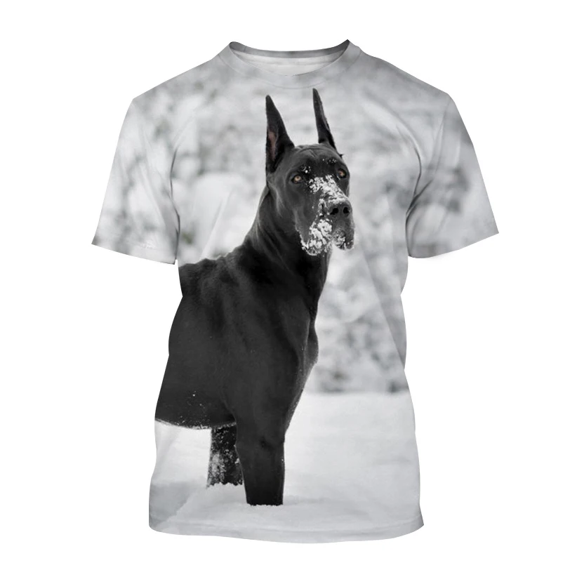 

Новинка 2023, Мужская футболка с 3D-принтом даты, Модный повседневный летний топ унисекс в стиле Харадзюку с короткими рукавами и изображением животных