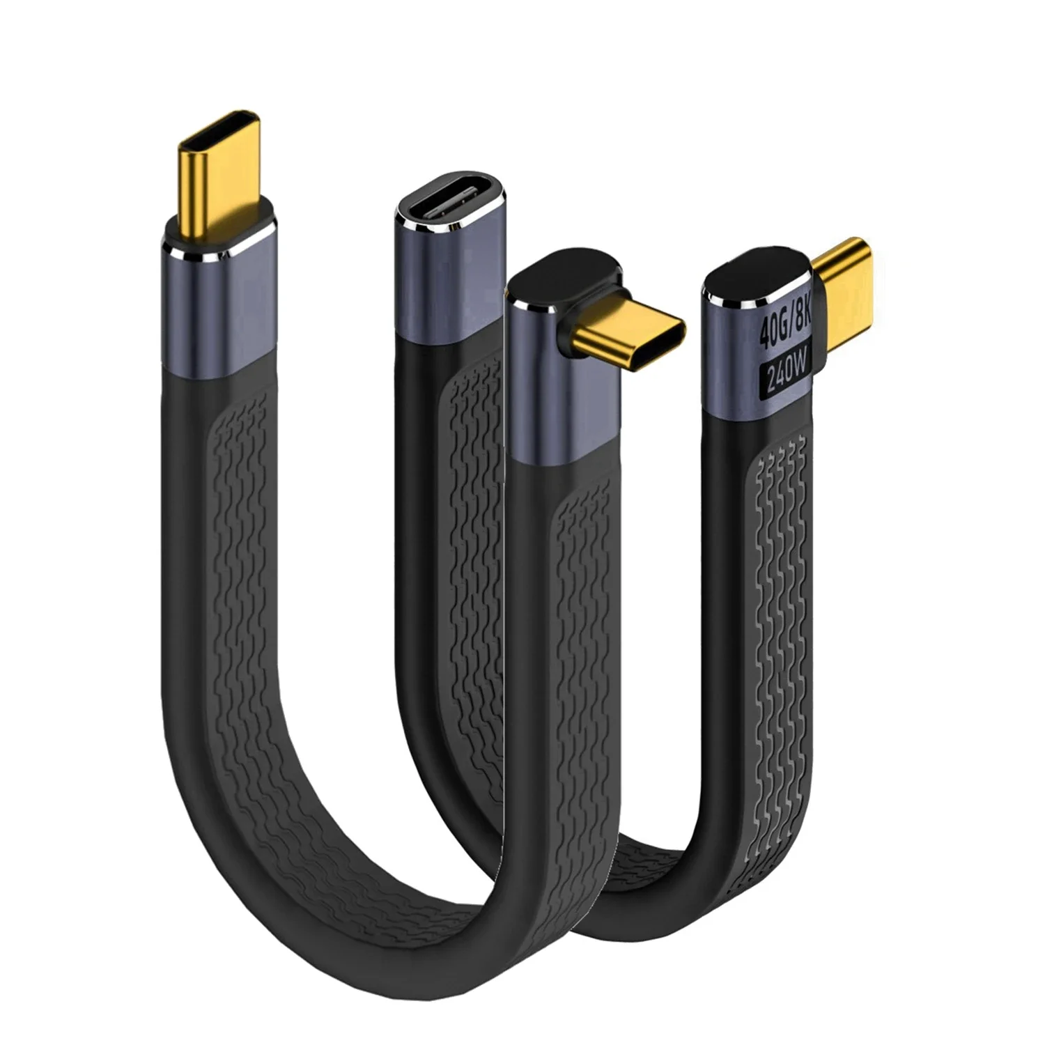 Elbow USB 4.0 Gen3 40Gbps FPC Cable usb type c cable usb charging cable phone charger cable type c charger cable usb c keyboard cable conversion cable adapter usb cable adapter usb c to micro b cable type c to dc cable PD 240W 5A Quick Charge USB C to Type C Cable Thunderbolt 3 8K @ 60Hz Data