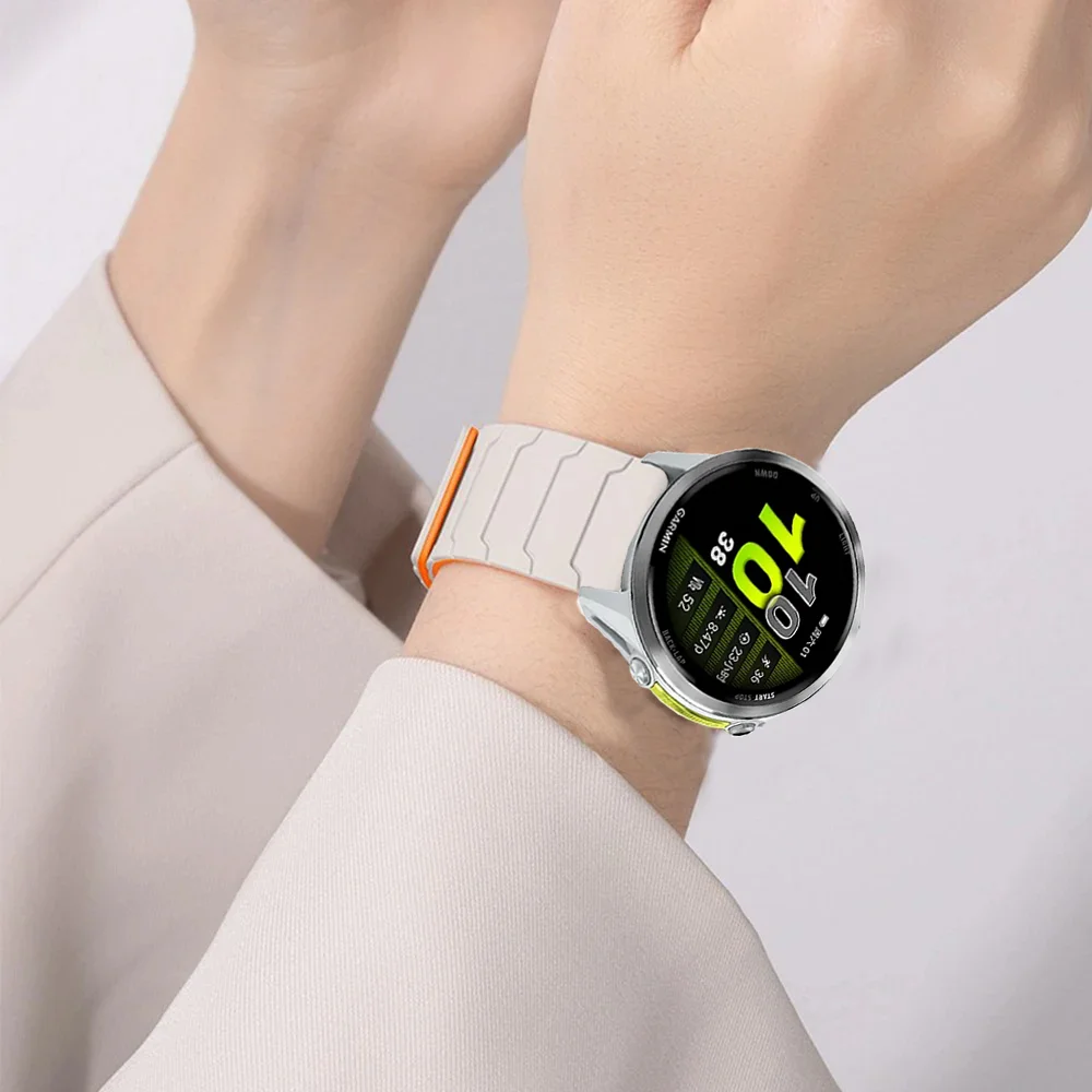 Magnetic Silicone Strap Bracelet, 20/22mm,