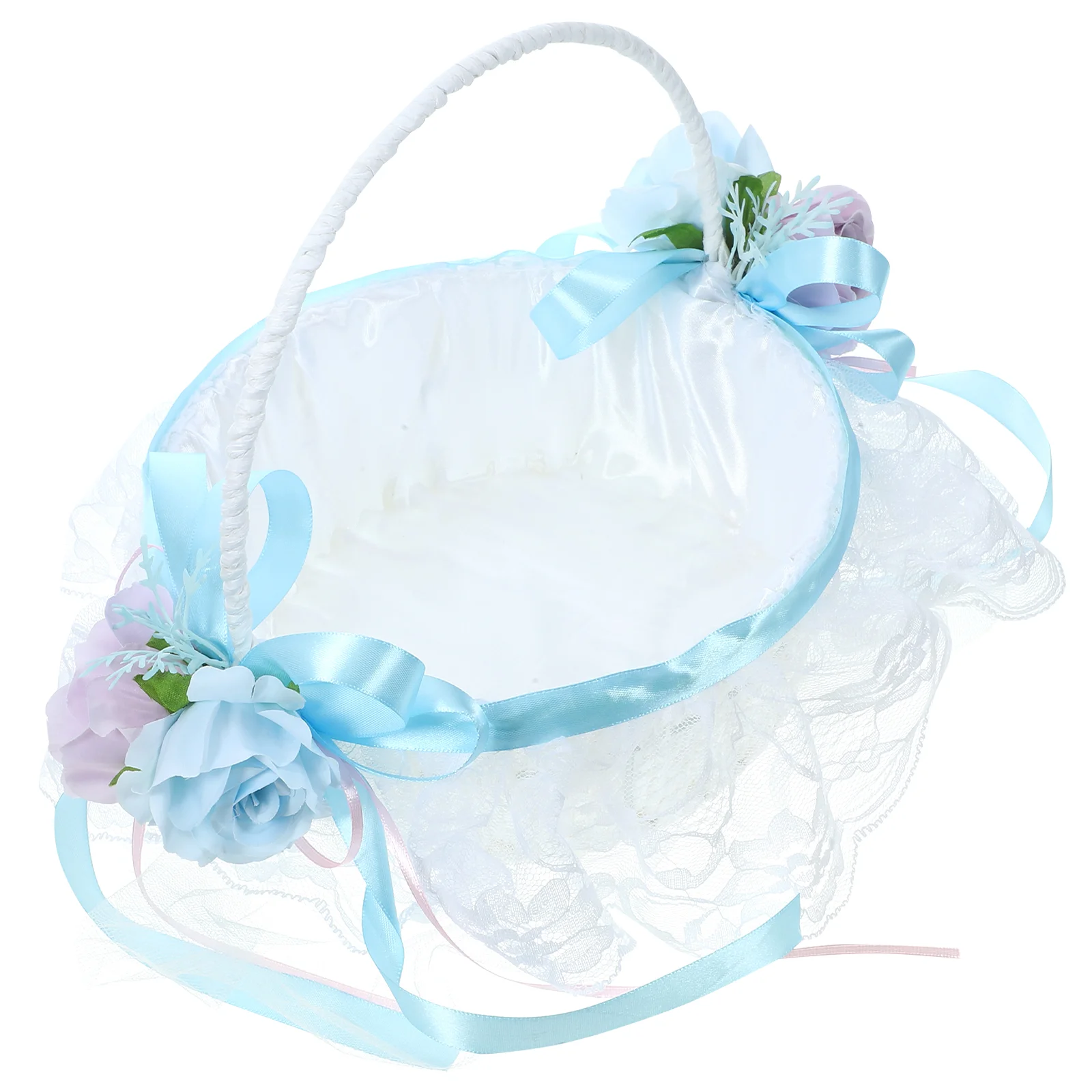 

Wedding Flower Basket Girl for Outdoor Indoor Party Supplies Handheld Small Flowers Hamper