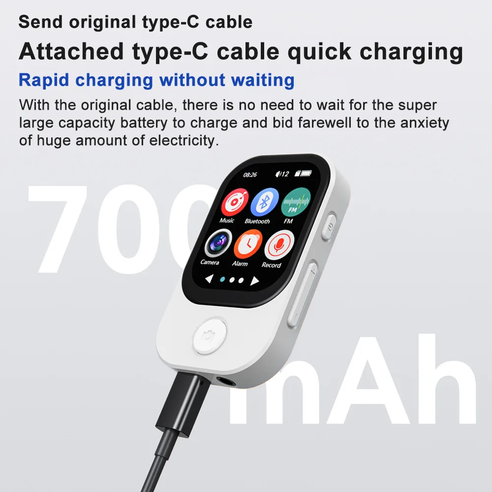 MP3/ MP4 Music Player, Supports Photo Taking & Video Recording, Bluetooth Connec