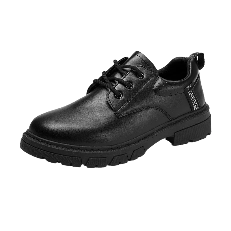 Men ' S Shoes 2022 New Summer British Style Black Casual Leather Shoes