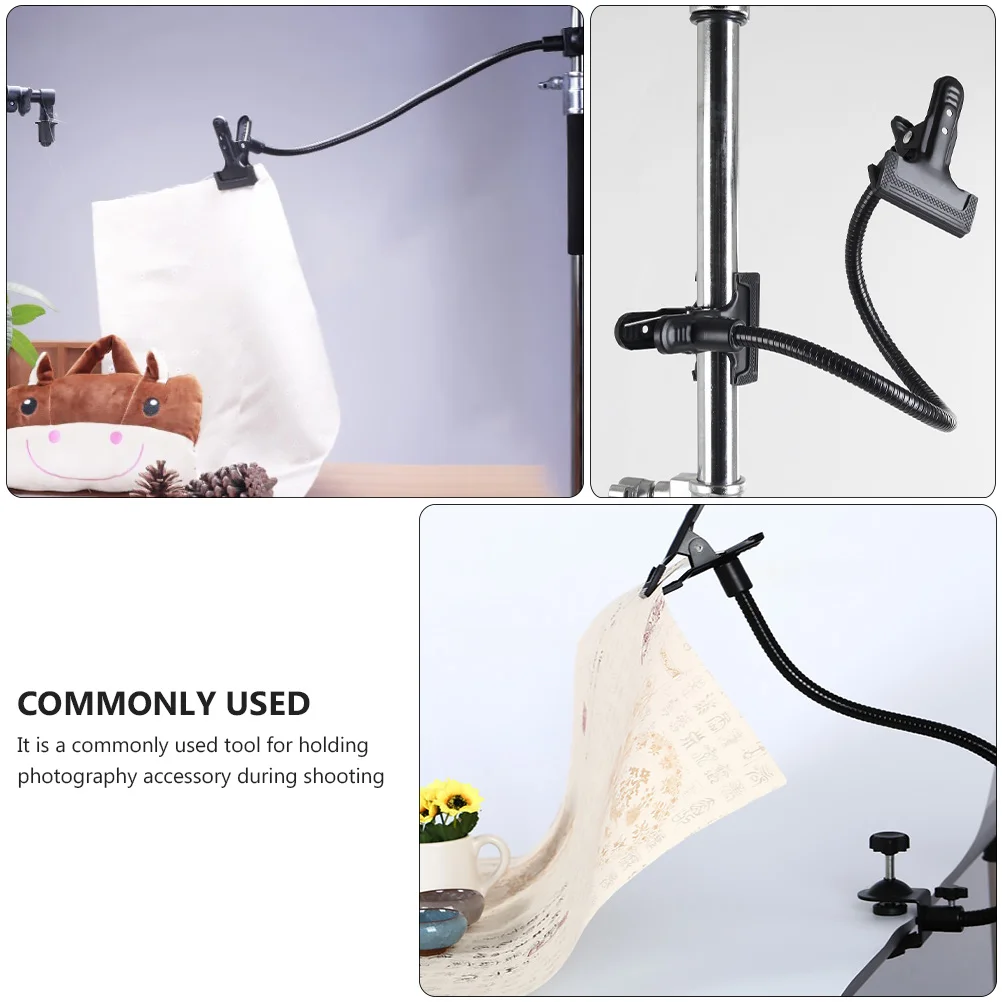 Photo Folder Long Arms Gooseneck Clip with Clamp Background Lighting for Studio