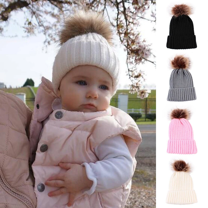 Knitted Hat Baby Girls Hats Knit Hats Kids Winter Knitted Winter